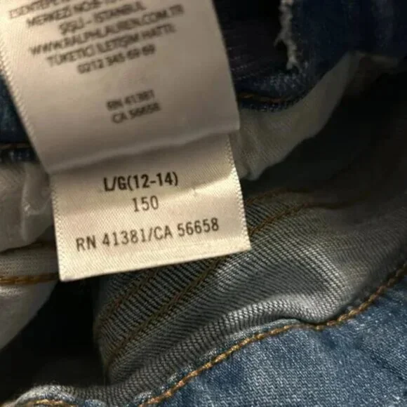 Kids Polo blue distressed jeans Size L (12/14) - Picture 7 of 11